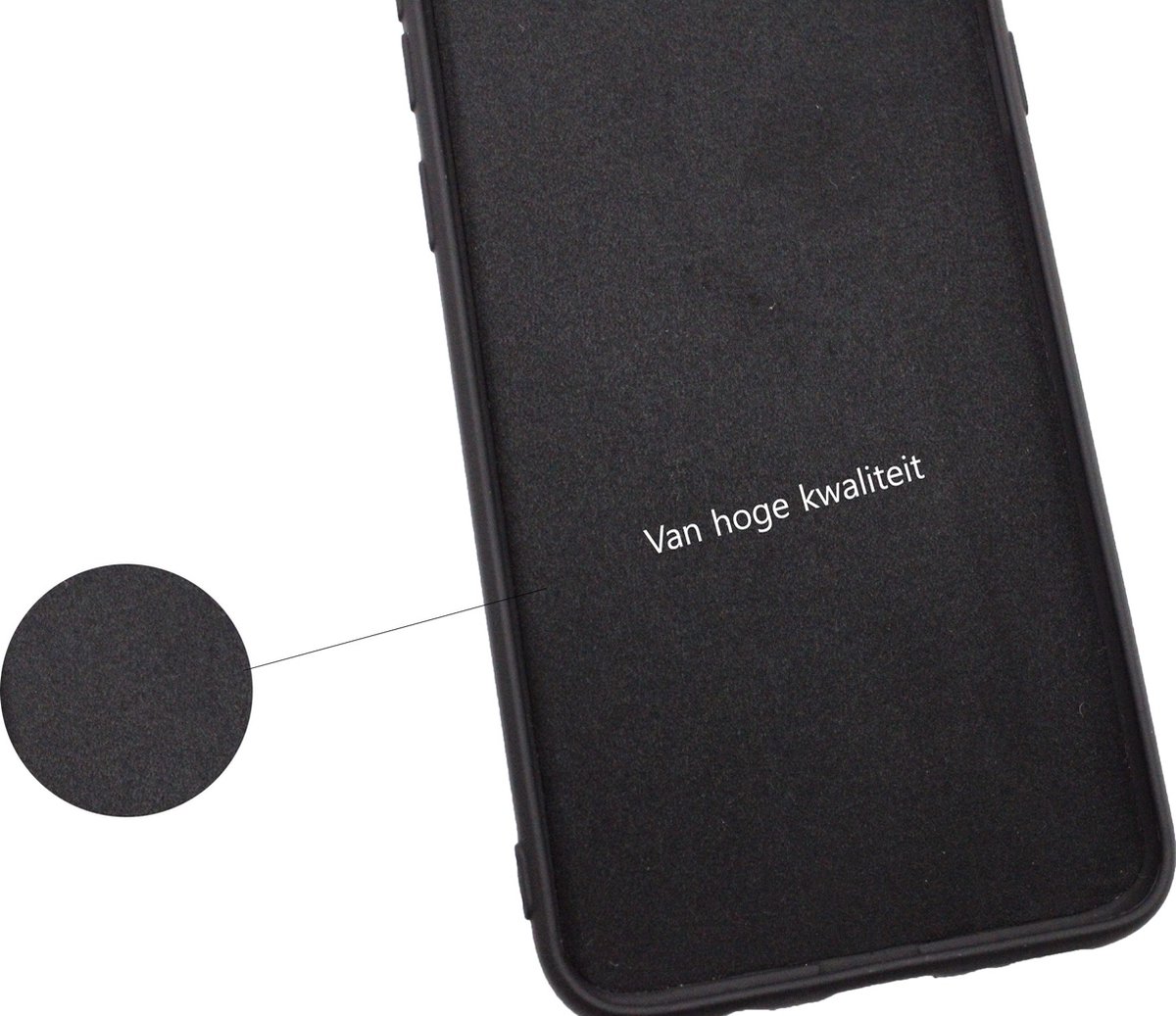 Hoesje Geschikt voor Apple iPhone 6/6S Plus TPU back cover hoesje kleur Zwart