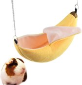 *** Hamster Hangmat Banaan - Schommel voor Hamsters/Kleine Knaagdieren - Hamster Speelgoed - Muis Speelgoed - van Heble® ***