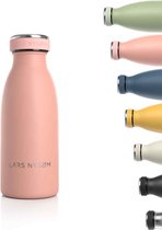 LARS NYSØM - 'Ren' Roestvrijstalen drinkfles 350ml - BPA-vrij geïsoleerde waterfles 0,35 Liter - Nude