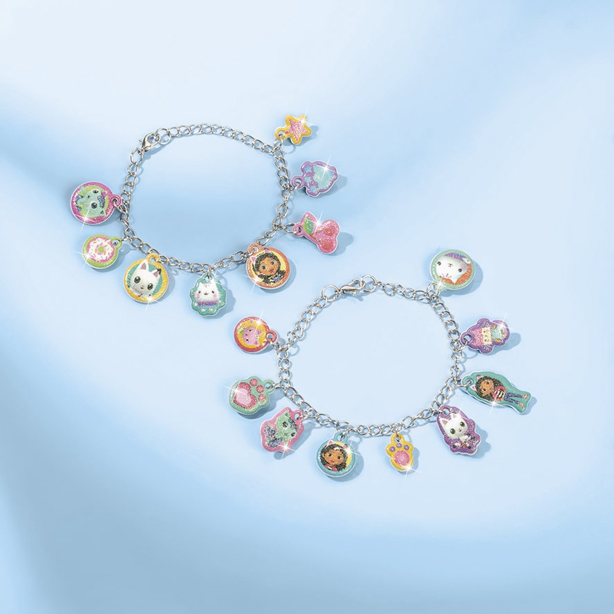 Gabby's Poppenhuis Totum knutselpakket XL 3 in 1 bedel armbandjes maken speelgoed meisjes, diamond paint, spraypens en sjablonen - Gabby's Dollhouse cadeautip knutselen creatief speelgoed — afbeelding 14