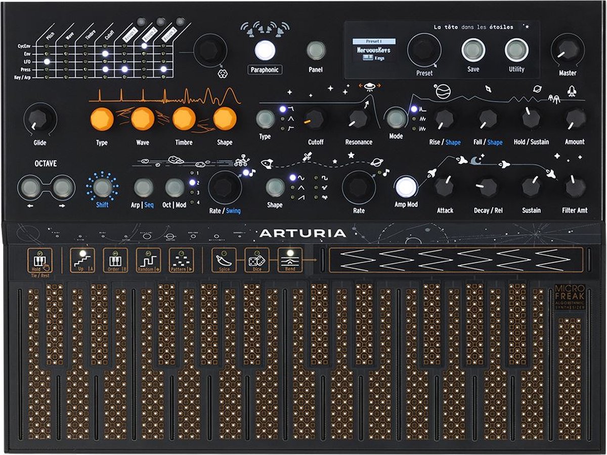 Arturia MicroFreak Stellar LTD Synthesizer Zwart bol
