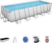 Bestway - Power Steel - Opzetzwembad inclusief filterpomp en accessoires - 640x274x132 cm - Rechthoekig