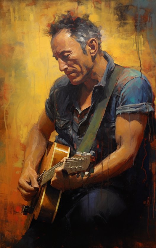 Bruce Springsteen Poster - Poster Muziek - Muziek Poster - Bruce Springsteen Portret - The Boss - Abstract Poster - E Street - 61x91 - Geschikt om in te lijsten