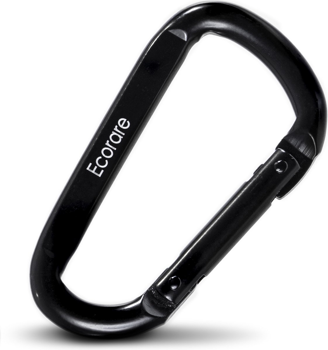 Karabiner 8 cm - 8mm - Standaard - Zwart - Carabiner - Karabijnhaak - Musketonhaak