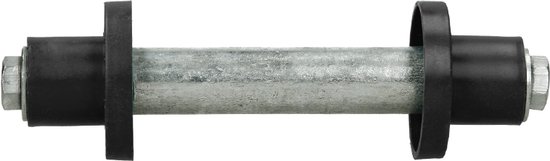 2 x Kruiwagenwiel 4.80 / 4.00-8 Massief rubber Geel 390 mm - ecd germany