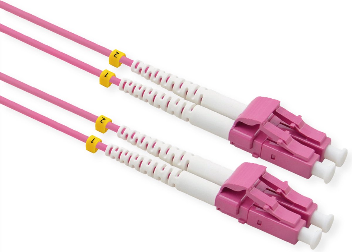 VALUE F.O. Kabel 50/125µm OM4, LC/LC, low-Loss connector , violet, 7 m