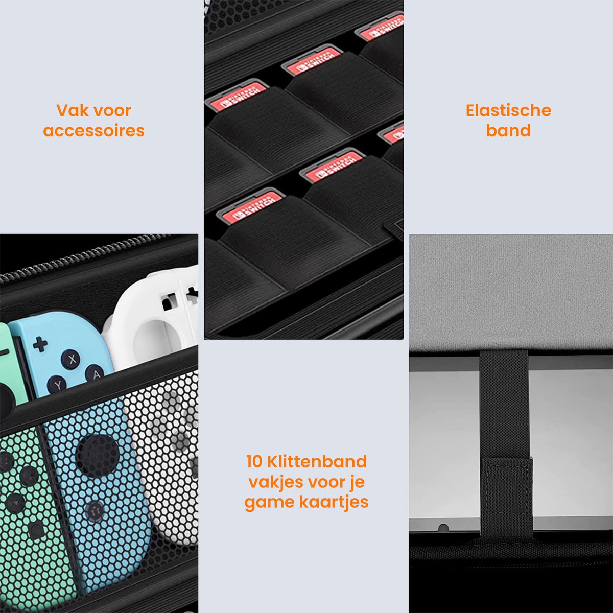 YONO Hard Case Nintendo Switch OLED: Glitter Roze thumbnail 6