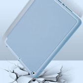 Apple iPad 9.7 6/7/8/9 Sky Blue Auto Wake/Sleep functie Bookcase Tablethoes | iPad 9.7 6/7/8/9 Trifold kunstleer hoesje cover met Pencil houder
