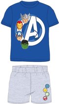 Avengers shortama/pyjama blauw/grijs katoen maat 104