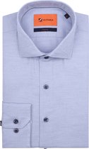 Suitable - Overhemd Widespread Flanel Lichtblauw - Heren - Maat 43 - Slim-fit