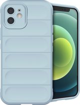 iMoshion Hoesje Geschikt voor iPhone 12 Hoesje Siliconen - iMoshion EasyGrip Backcover - Lichtblauw