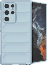 iMoshion Hoesje Geschikt voor Samsung Galaxy S22 Ultra Hoesje Siliconen - iMoshion EasyGrip Backcover - Lichtblauw