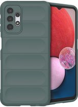 iMoshion Hoesje Geschikt voor Samsung Galaxy A13 (4G) Hoesje Siliconen - iMoshion EasyGrip Backcover - Donkergroen