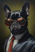 Frenchie Poster | Franse Bulldog Poster | Hondenposter | Poster Hond | Dierenposter | Woondecoratie | 61x91cm | Geschikt om in te Lijsten