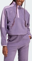 adidas Sportswear Tiro Fleece Sweatshirt met Halflange Rits - Dames - Paars- XS