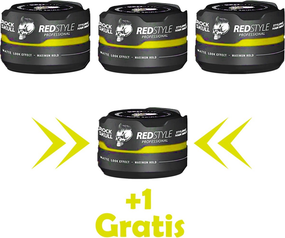 Redstyle Haarwax Rude Skull 150ml 3 Stuks +1 Gratis