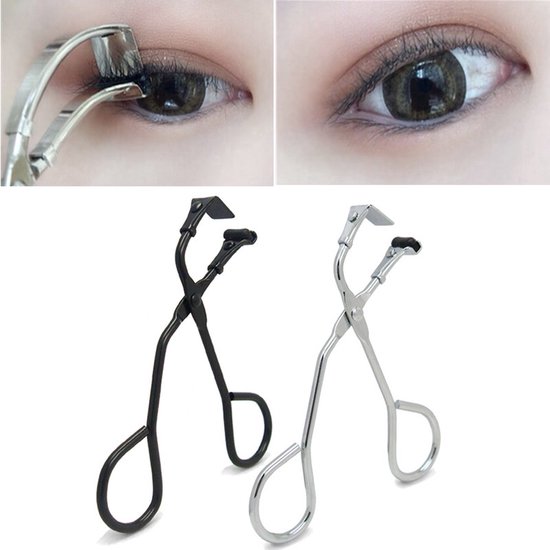 Foto: Wimperkrultang i wimperkruller i eyelash curler i professionele wimperkruller i rvs i zilver