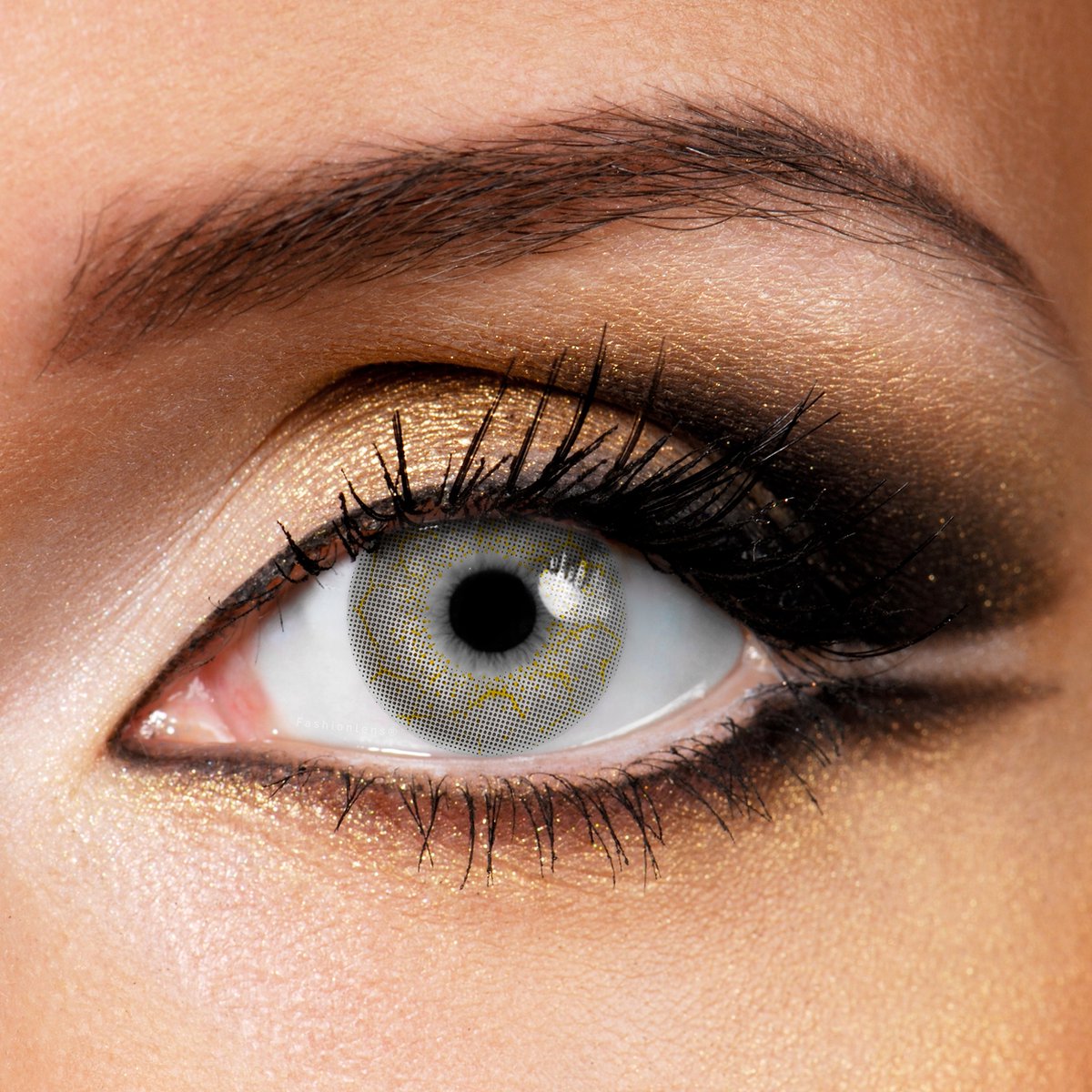 Fashionlens® kleurlenzen - Summer Grey - jaarlenzen met lenshouder