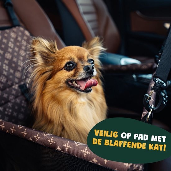 Luxe Autostoel Hond – Opvouwbare Hondenmand Auto – Reisbench Hond – Automand hond -Hondenstoel Designer - De Blaffende Kat