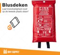 BHVsupply™ -  Blusdeken - 100x100 cm EU-norm - Textiel softcover -EN- bescherming hoes softcover - Branddeken 1cm x 1 cm – Fire blanket - Branddeken