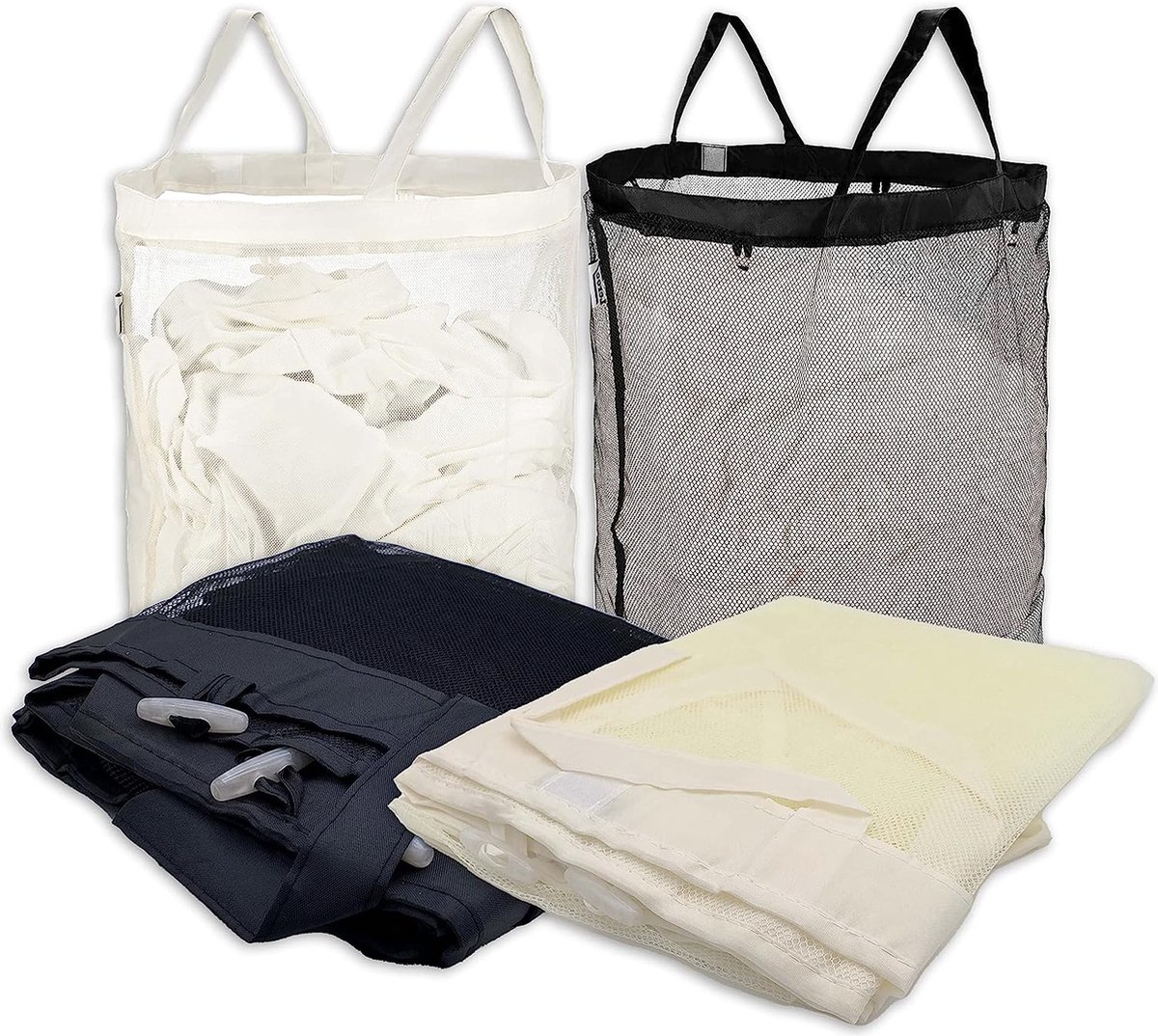 Goedkoopste 2 reserve tanks, 140 liter, beige en zwart, gescheiden, voor wasmand met deksel, zwart, geschiedenis voor onze wasmand, small voor baden en slaapkamer, uitneembare waszak voor wasmand
