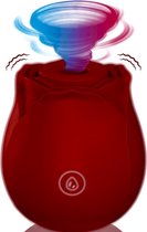 Premium Roos Vibrator Rood - Luchtdruk Stimulator- G-Spot Booster- Waterproof Vibrator for Women -Seksspeeltjes- Clitoris Zuigend - Sucking Vibrator- Nipple Sucker- Sex Toy Red Rose- Clitoris Massager en Stimulator- Valentijnsdag cadeau idee vrouw