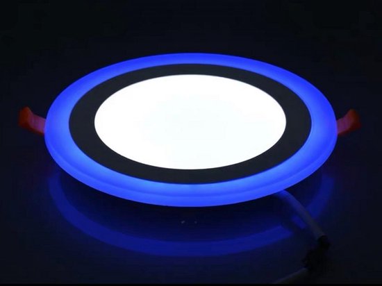 40 x LED Paneel blauw + wit 18W + 6W On/Off