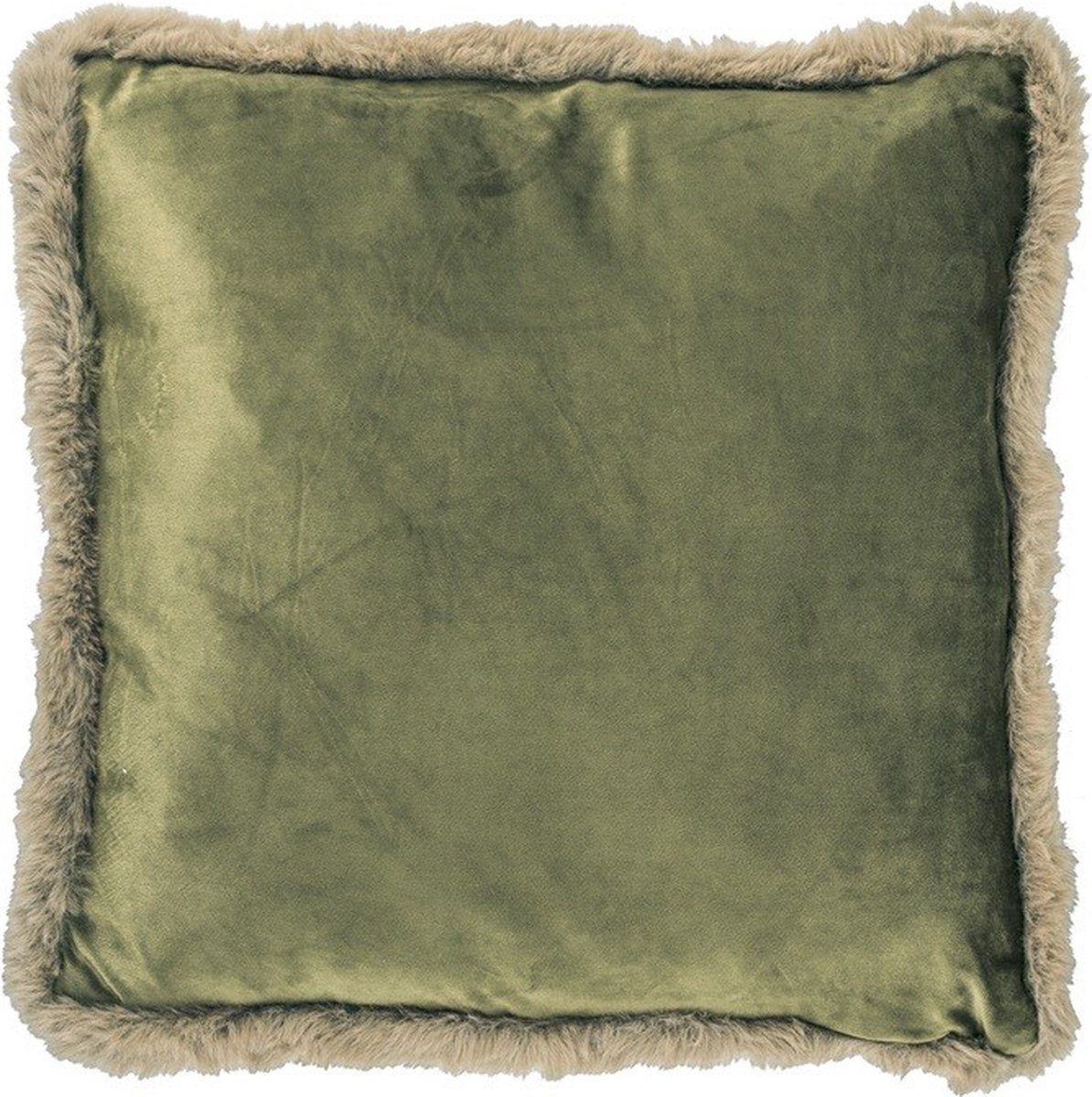 HomeBound by KY | Kussen velours army green | 45x45cm | kussen velours