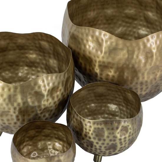 Wijnglazen goud - 35 cl - set van 4