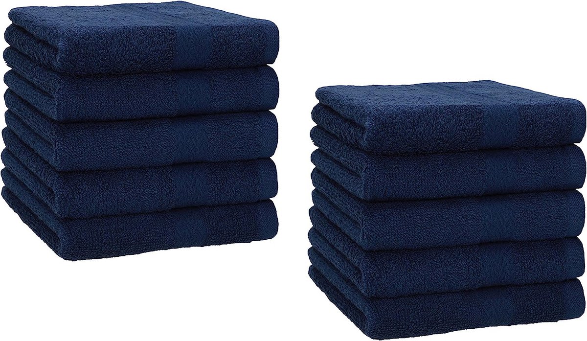 Goedkoopste 10 stuks zeepdoekjes Premium 100 katoen zeepdoekenset 30x30 cm kleur donkerblauw