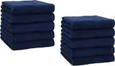 Lot de 10 lingettes savonneuses Premium 100% coton 30x30 cm couleur bleu foncé