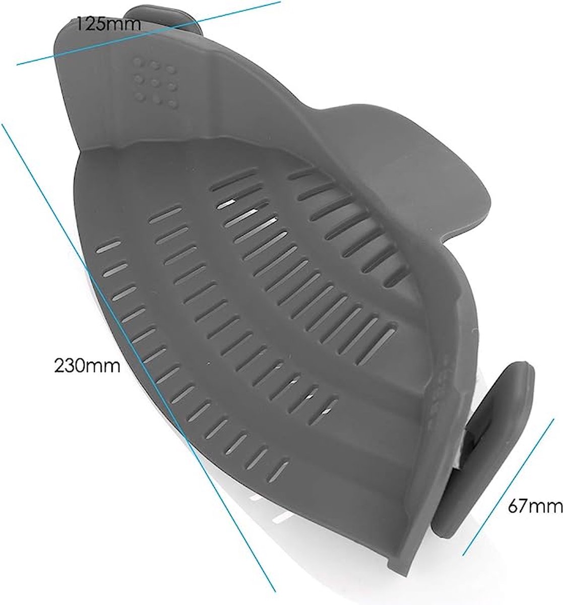 Pasta Zeef - Clip-on keuken voedselzeef, afdruiprek voor koken hittebestendig keukenvergiet voor spaghetti pasta rundergehakt Osmanthus