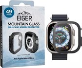 Eiger Mountain Glass Full Case Screen Protector Geschikt voor Apple Watch Ultra / Ultra 2 | Full Protect Hoesje | Zwart
