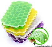 Culinaid IJsblokjesvormen met deksel - BPA vrij - 4 Vormen - Multicolour & Gratis Receptenkaart