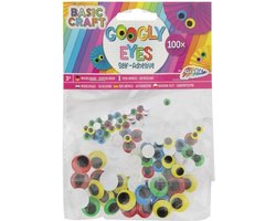 Wiebelogen - 100x - gekleurd - zelfklevend - plak oogjes/googly eyes