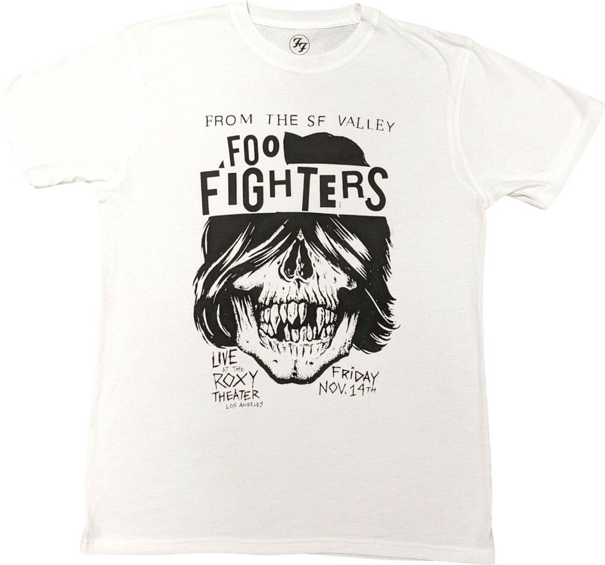 Foo Fighters - Roxy Flyer Heren T-shirt - M - Wit