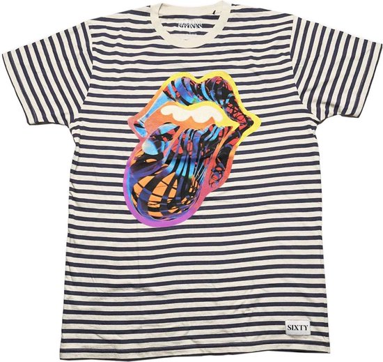 Tshirt Homme The Rolling Stones -M- Cyberdelic Zwart/ Crème