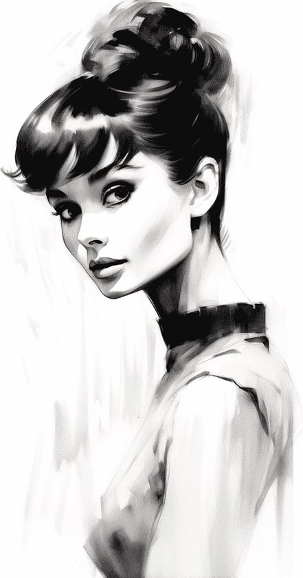Audrey Hepburn Poster | Zwart wit poster | Film poster | Woondecoratie | | Geschikt om in te lijsten