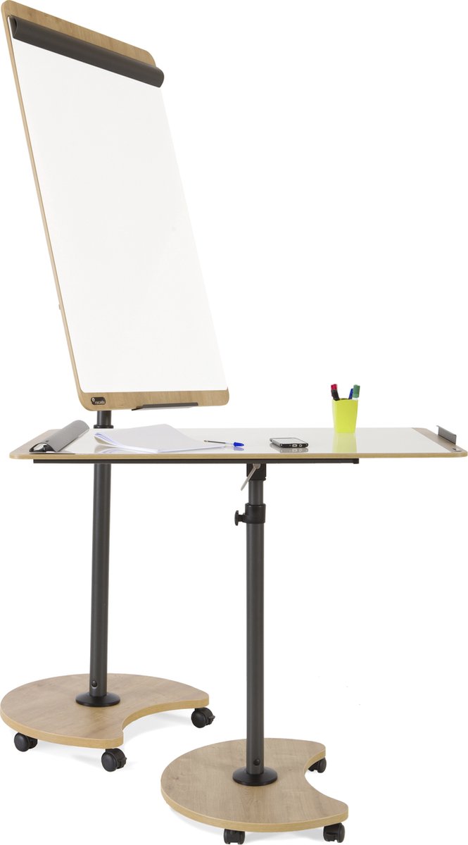 Rocada flipover - Natural - 67x115cm - kantelbaar tot tafel beschrijfbaar en magnetisch - verrijdbaar thumbnail 5