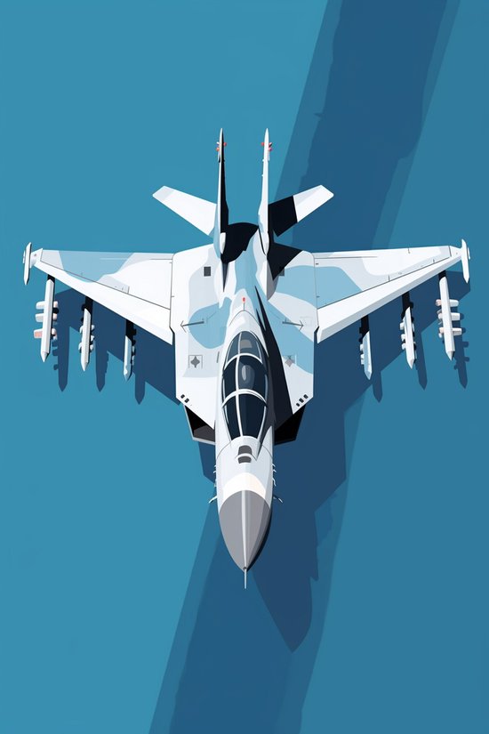 Vliegtuig poster | Straaljager poster | Fighter Jet | 61x91cm | Geschikt om in te lijsten