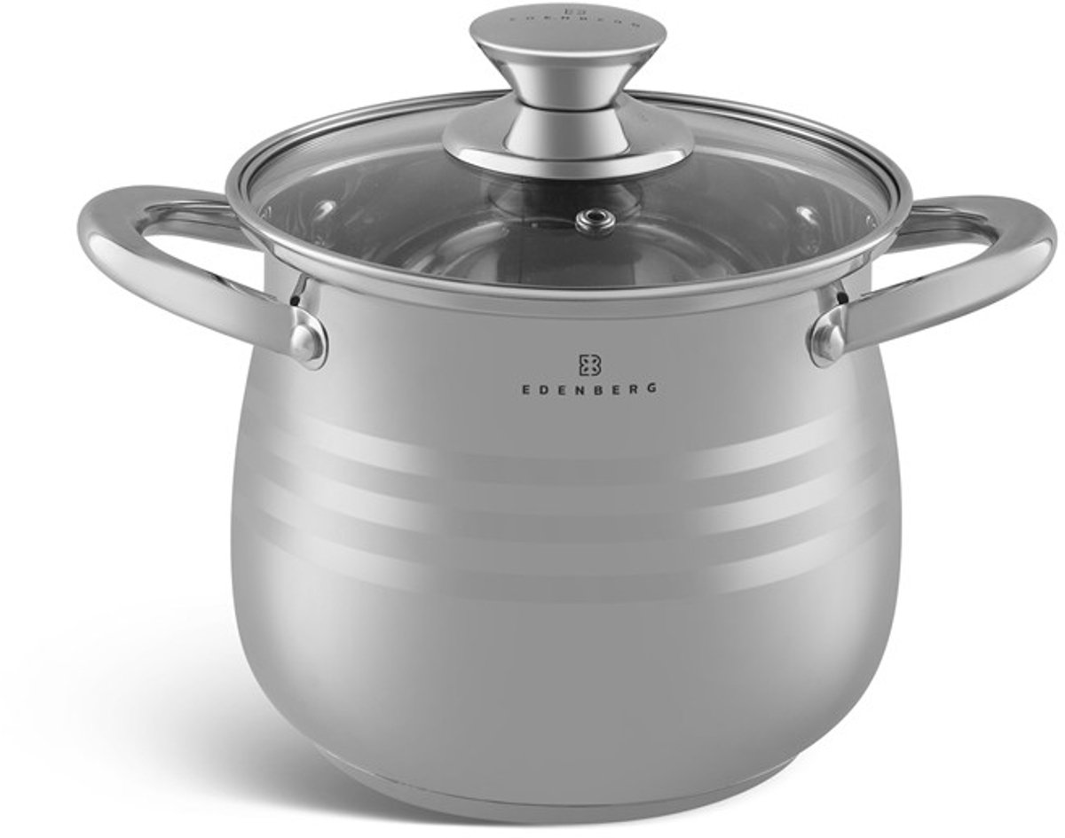 Edënbërg Classic Line - Kookpan met Deksel - RVS - Ø 16 cm - 2.9 L