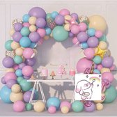 Fienosa Balloon Arch Pastel - Ballons d'anniversaire de Luxe - Arche de ballons - Anniversaire - 100 pièces - Ballons à l'hélium - Décoration d'arche de ballons - Décoration de Fête d'anniversaire