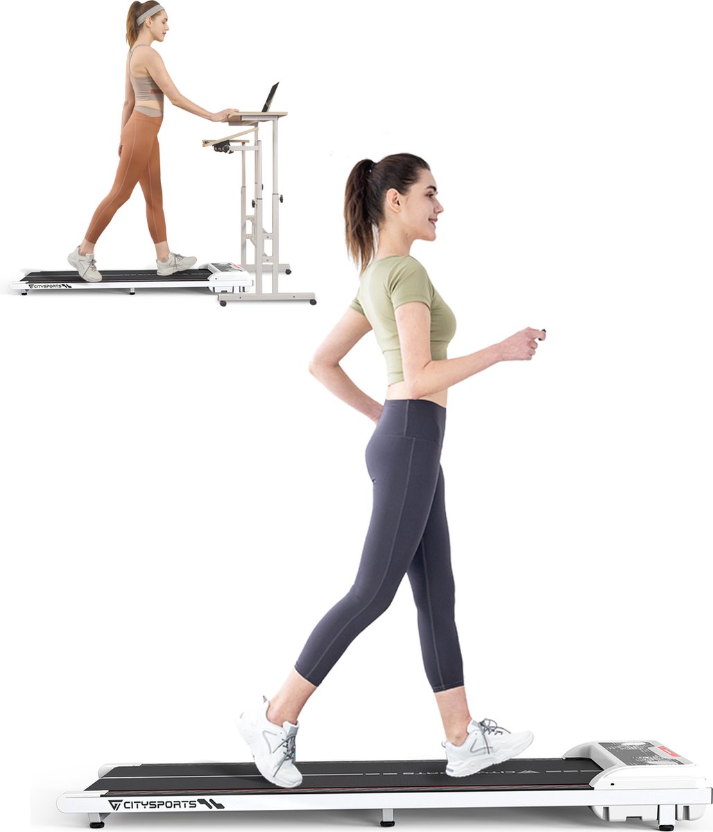 YPOO Loopband Thuisgebruik Met 6% Helling, 1 6km/u Walking Pad Stille Treadmill Elektrische 140kg Laufband Fuer Zuhause Onder Het Bureau Afstandsbediening Led Display App 2136711349