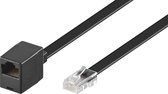 RJ45 - RJ45 8-aderige ISDN telefoon verlengkabel / zwart - 15 meter