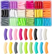 DIY kralenpakket | Tube kralen van acryl in handige opbergdoos | 180 stuks | Goed voor 30 armbanden maken