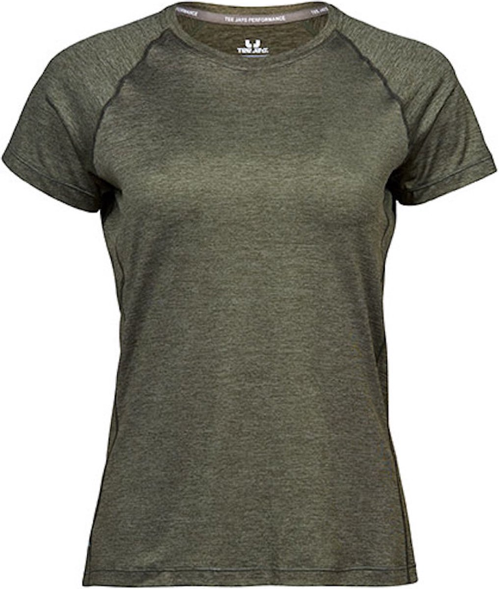 Women's CoolDry Sportshirt met korte mouwen Olive - XL