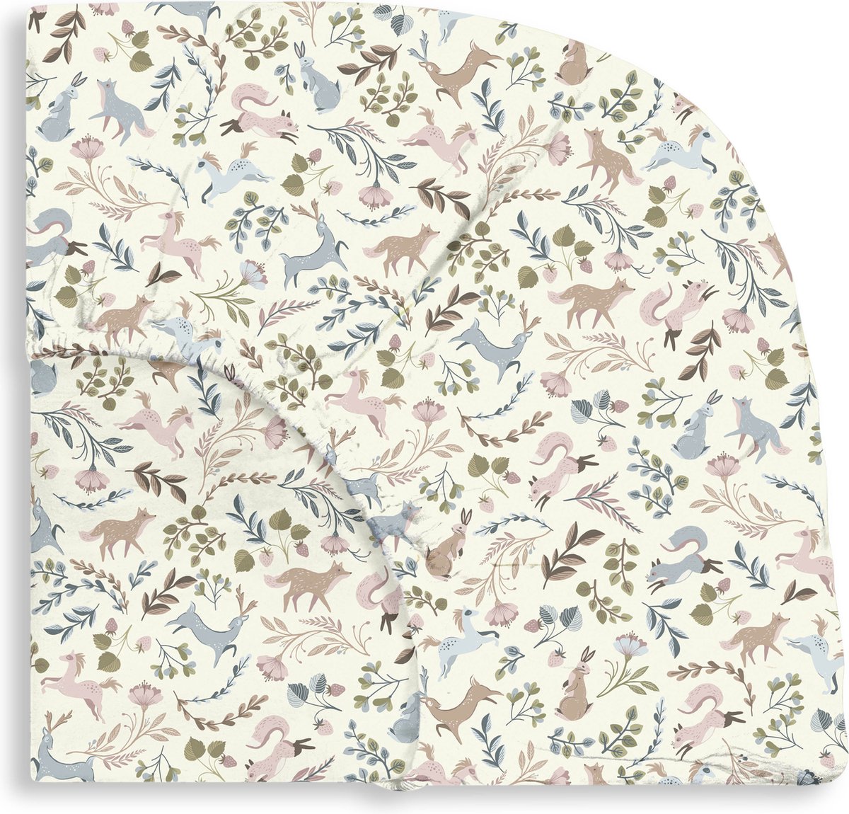 LIS LABELS - Hoeslaken - Animal Fairytale - 50x80 cm - Katoen - Babymatras