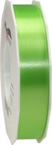 1x XL Hobby/decoratie groene kunststof sierlinten 2,5 cm/25 mm x 91 meter- Luxe kwaliteit - Cadeaulint lint/ribbon