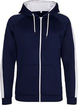 Sports Polyester Zipped Hoodie met capuchon Navy - XL