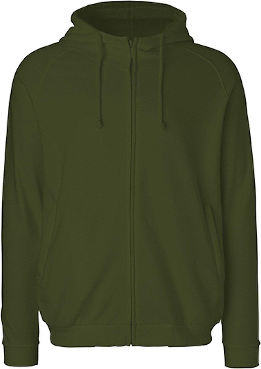 Unisex Hoodie met capuchon en rits Military